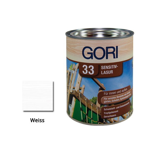 Gori 33 Sensitiv Holzlasur, 8101 Weiß
