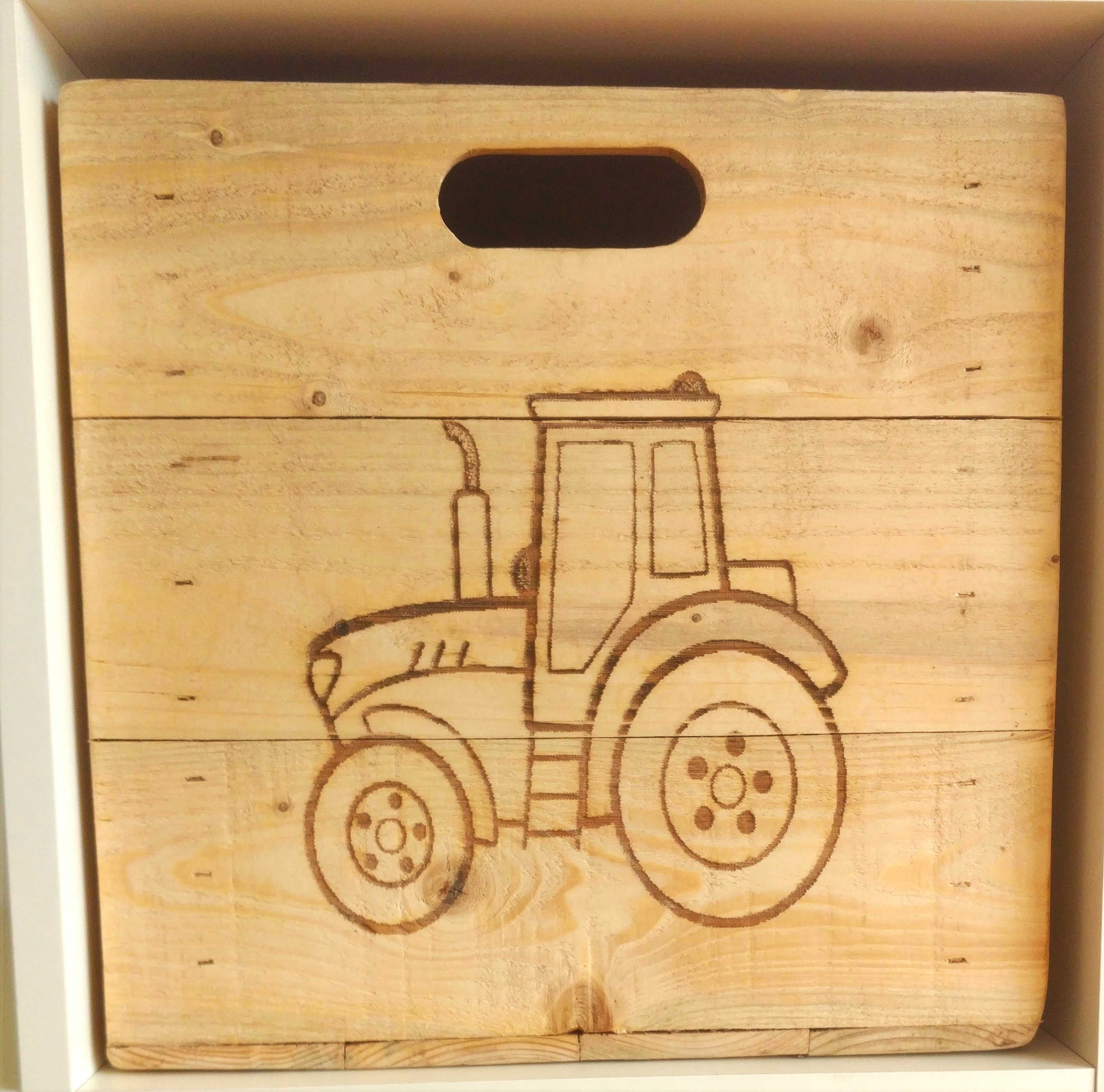 Motivkiste "Traktor", im Vintage-Look