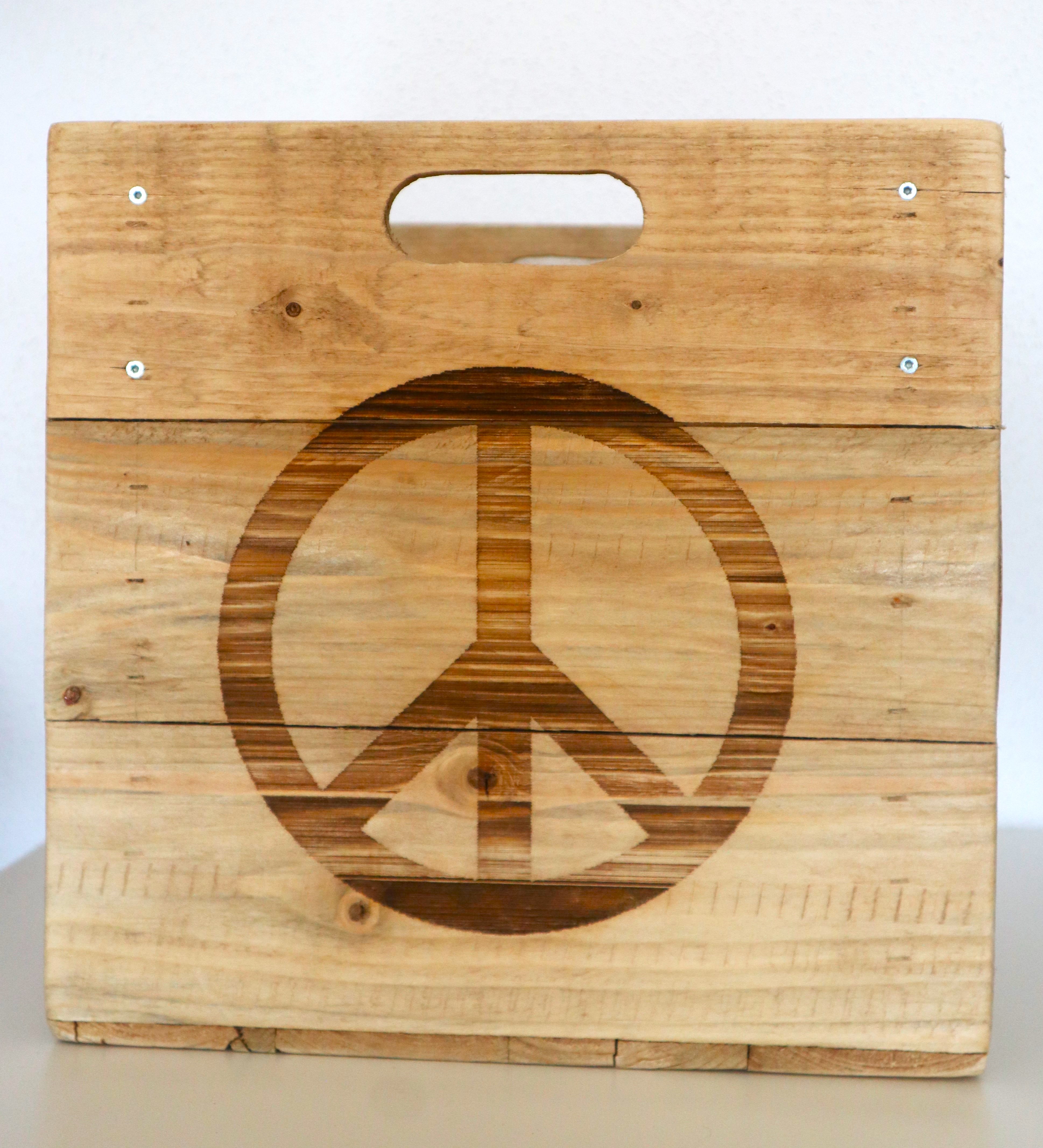 Motivkiste "Peace", im Vintage-Look