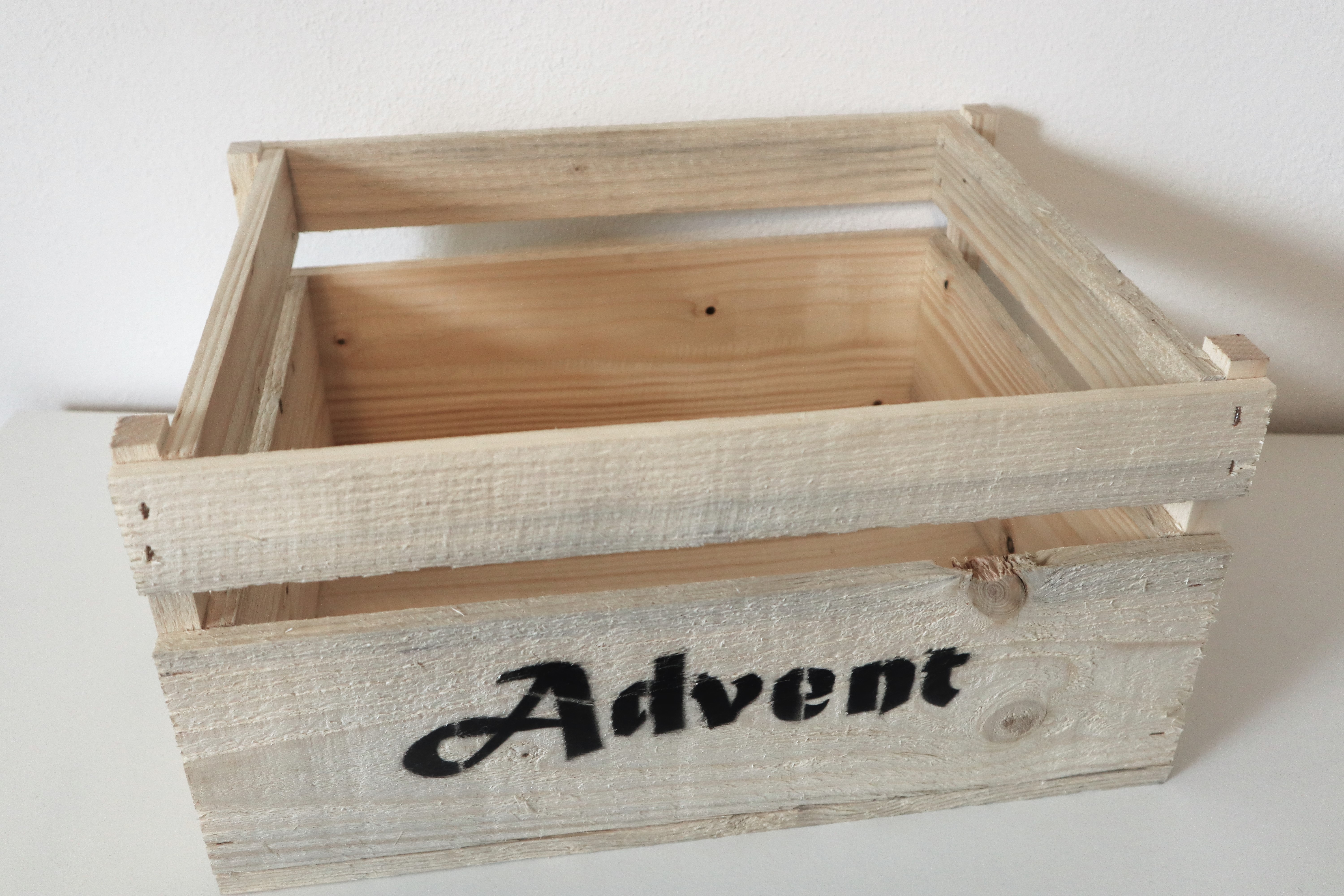 große Deko-Holzkiste "Advent"