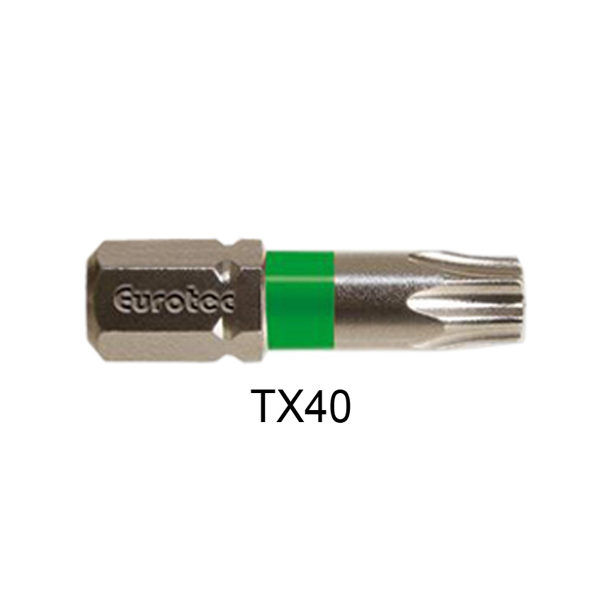 Eurotec - Torx kurz Bit 1/4" x 25 mm, TX40
