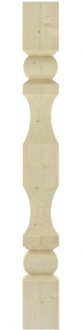 Balkonprofil "Kufstein" für Holzbalkon - Fichte - 4500/2 (95x840x40mm)