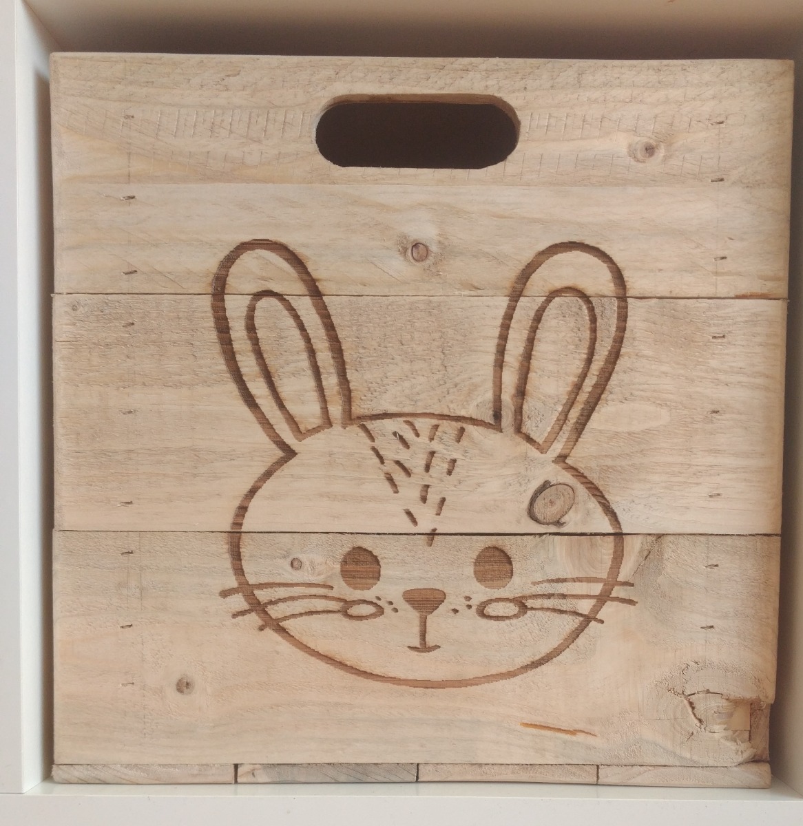 Motivkiste "Hase", im Vintage-Look