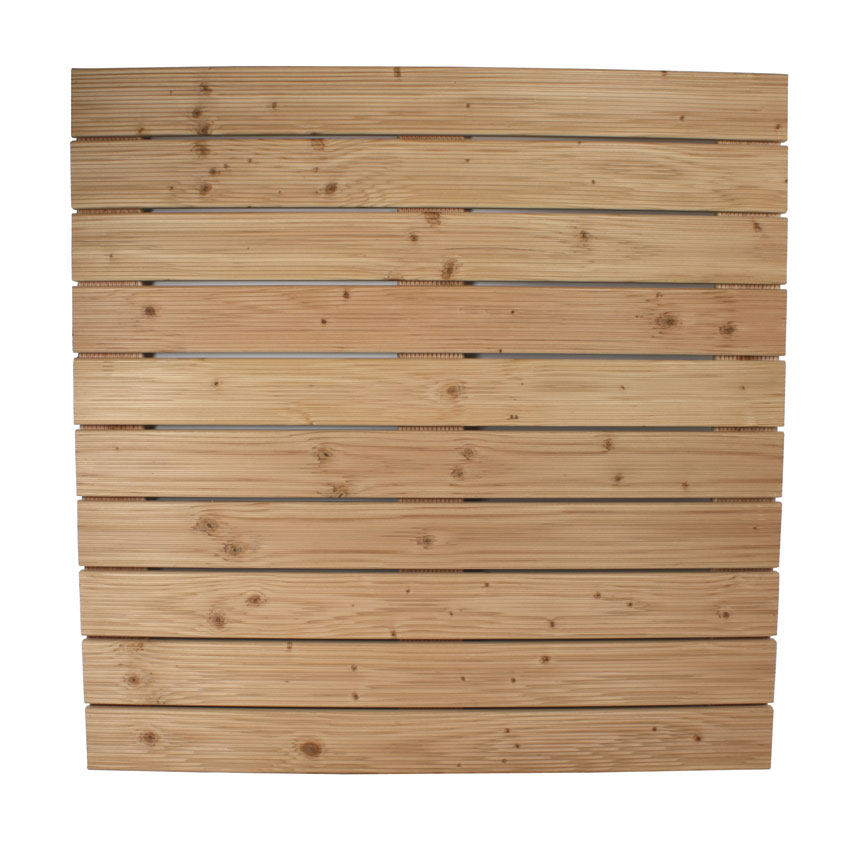 Bodenfliese - Terrassenfliese Douglasie (100x100x3,6cm), aus Riffeldielen