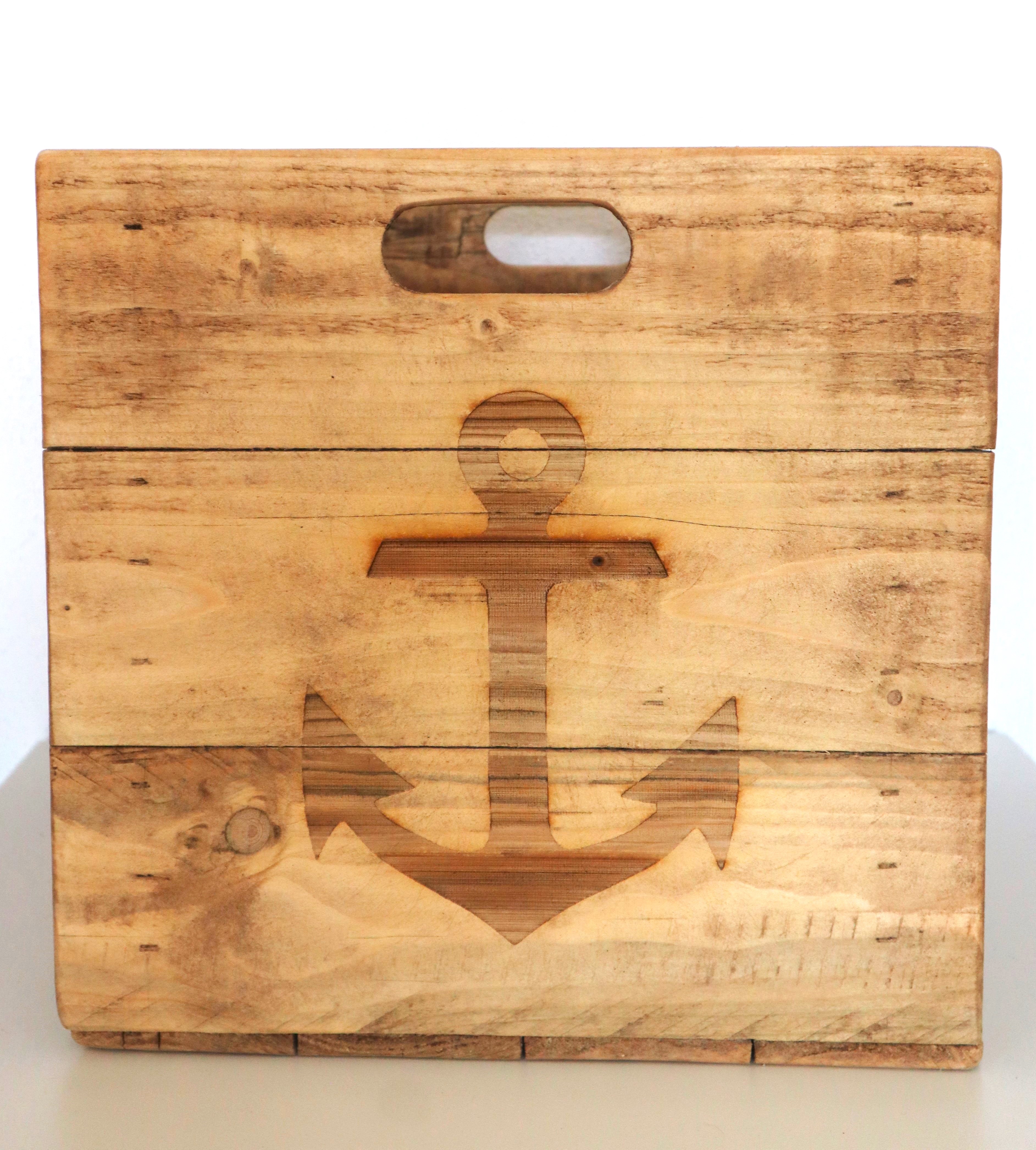 Motivkiste "Anker", im Vintage-Look