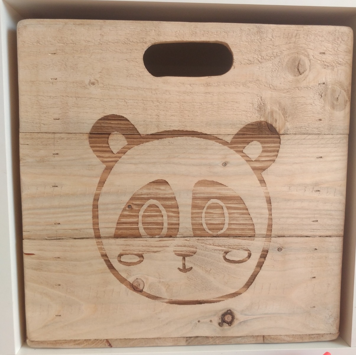 Motivkiste "Panda", im Vintage-Look