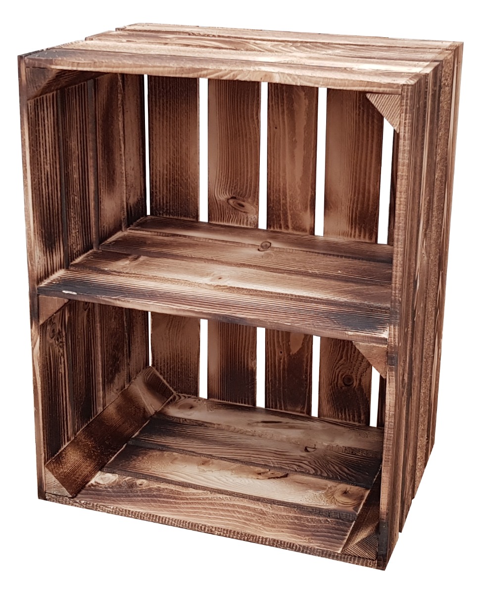 Holzregal Standard Hoch, Geflammt