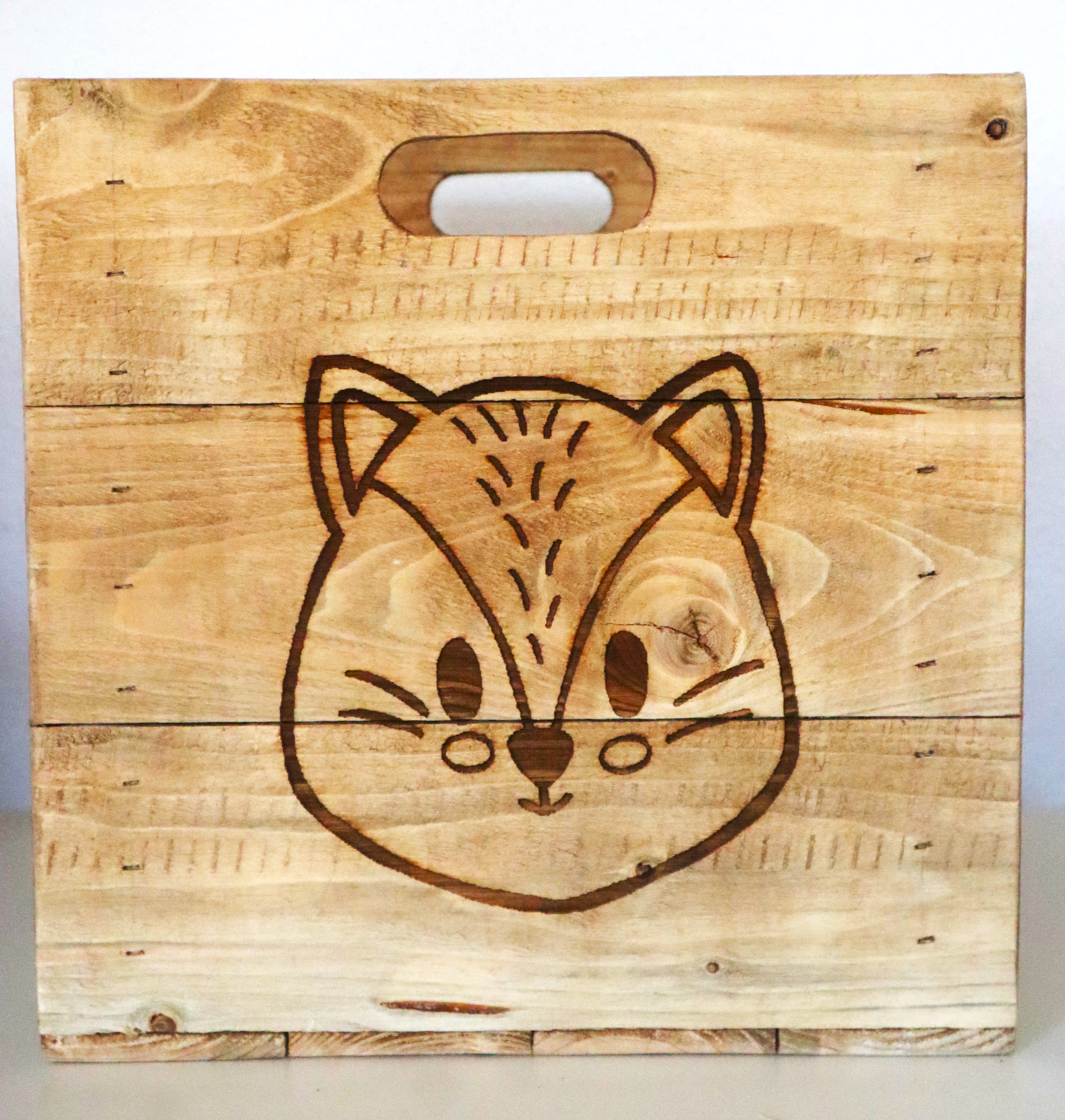 Motivkiste "Fuchs", im Vintage-Look