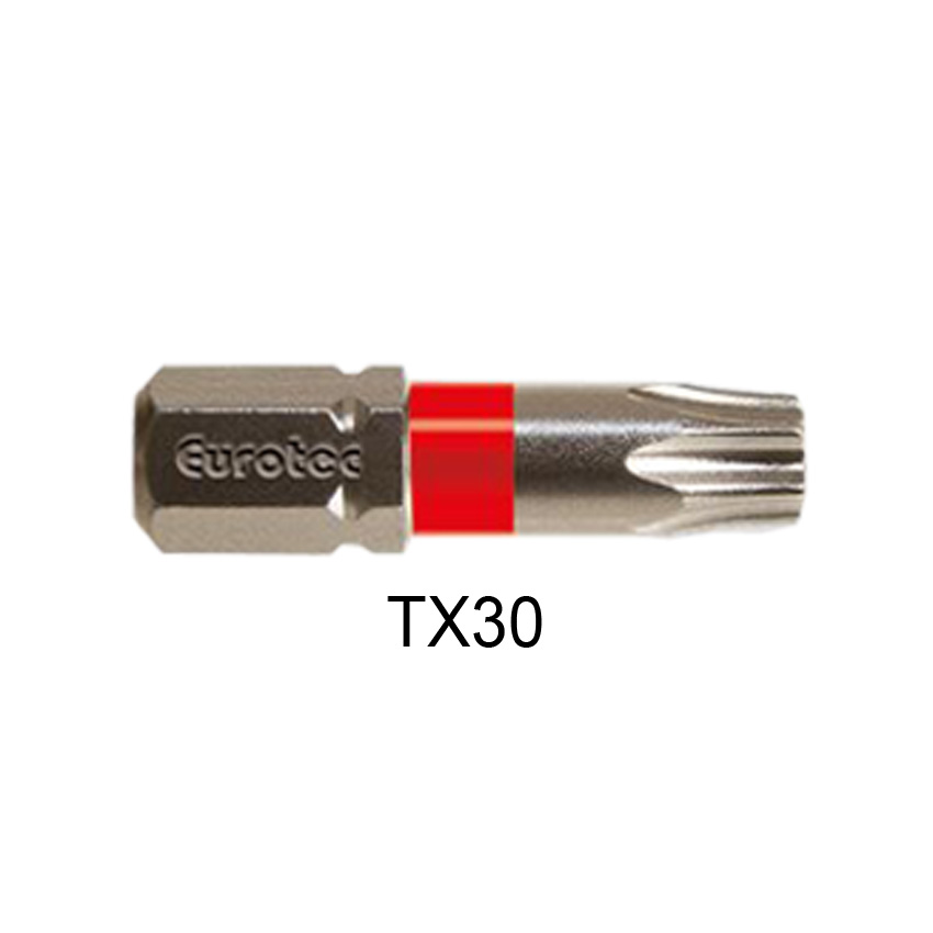 Eurotec - Torx kurz Bit 1/4" x 25 mm, TX30