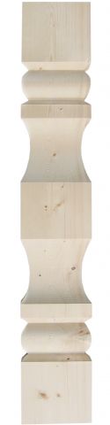 Balkonprofil für Holzbalkon, Fichte (140x840x40mm) 4500/4