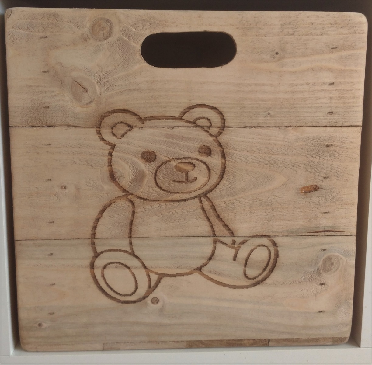 Motivkiste "Teddy", im Vintage-Look