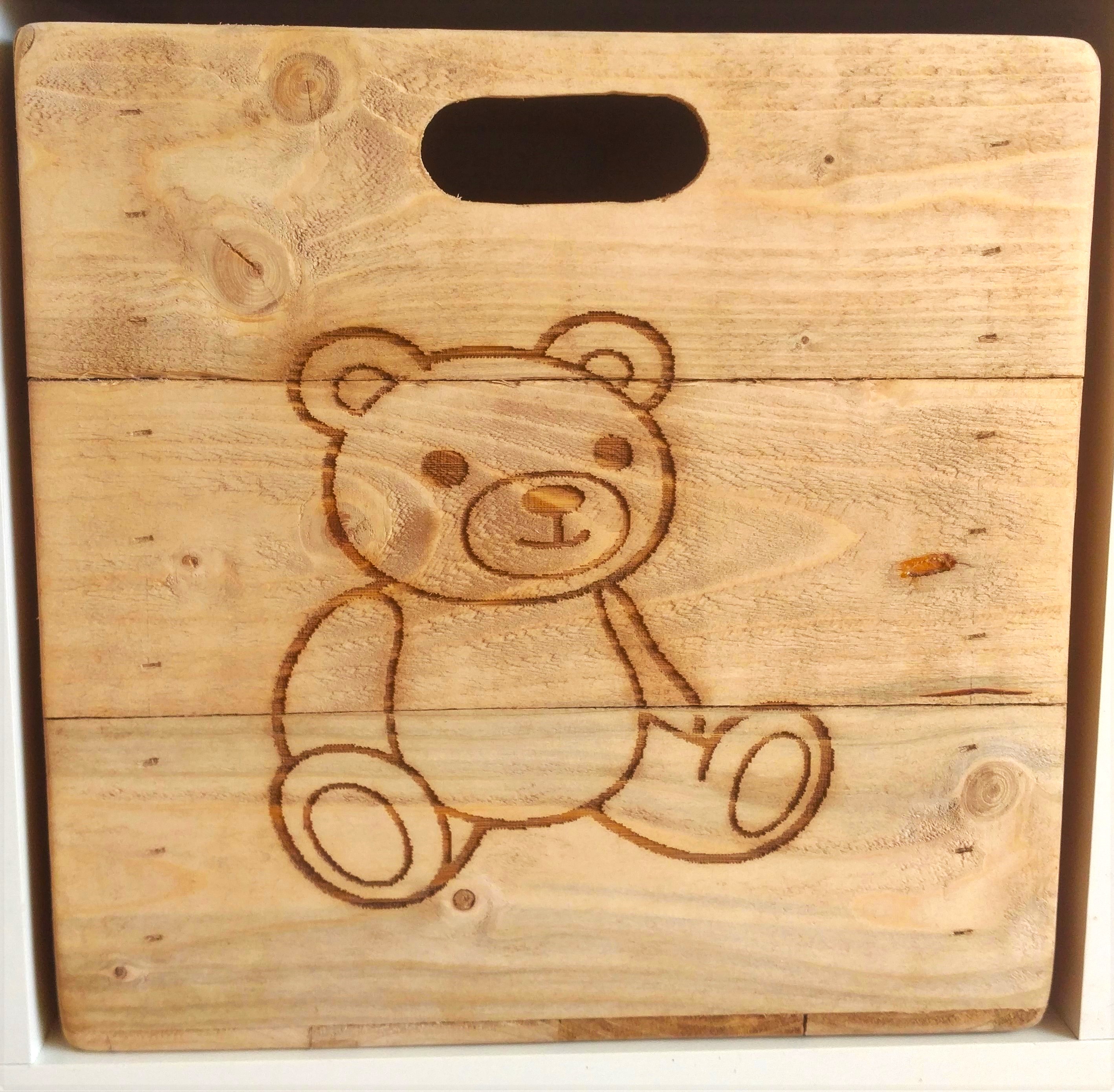 Motivkiste "Teddy", im Vintage-Look