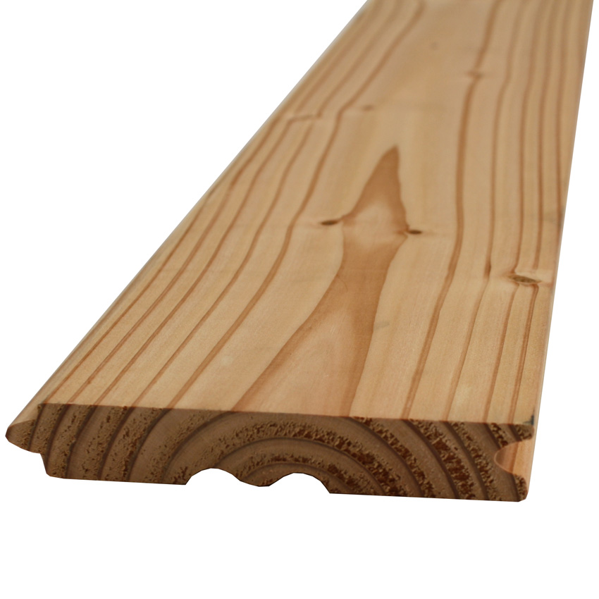 Blendenverbreiterung mit Feder für Holzbalkon - Douglasie - 7115/12 DO (1980x115x18mm)
