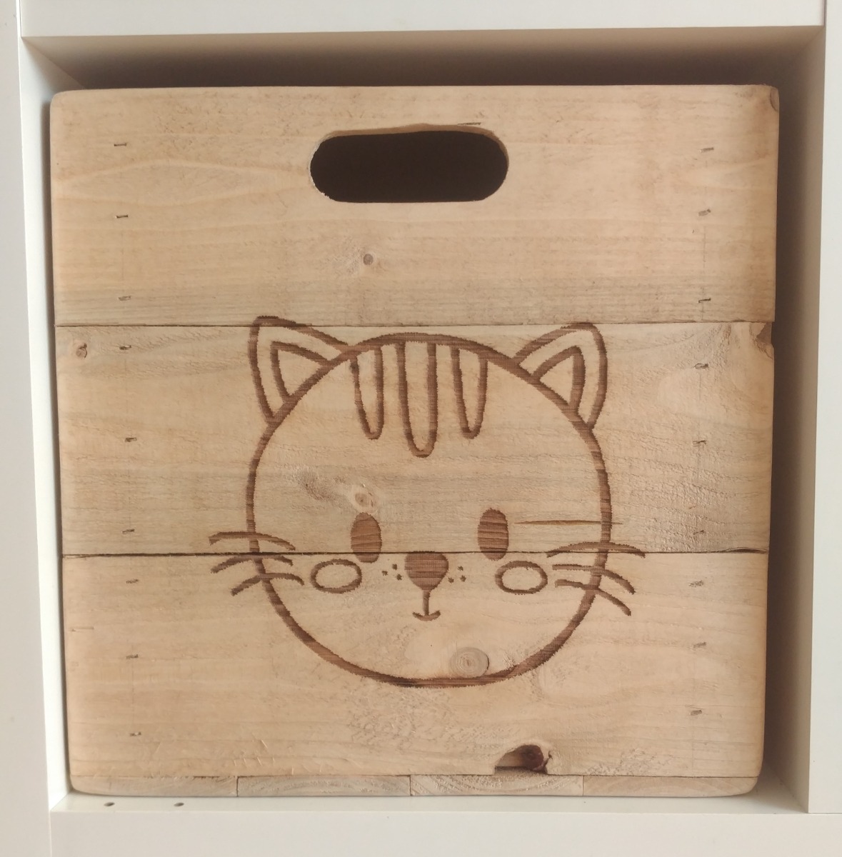 Motivkiste "Katze", im Vintage-Look