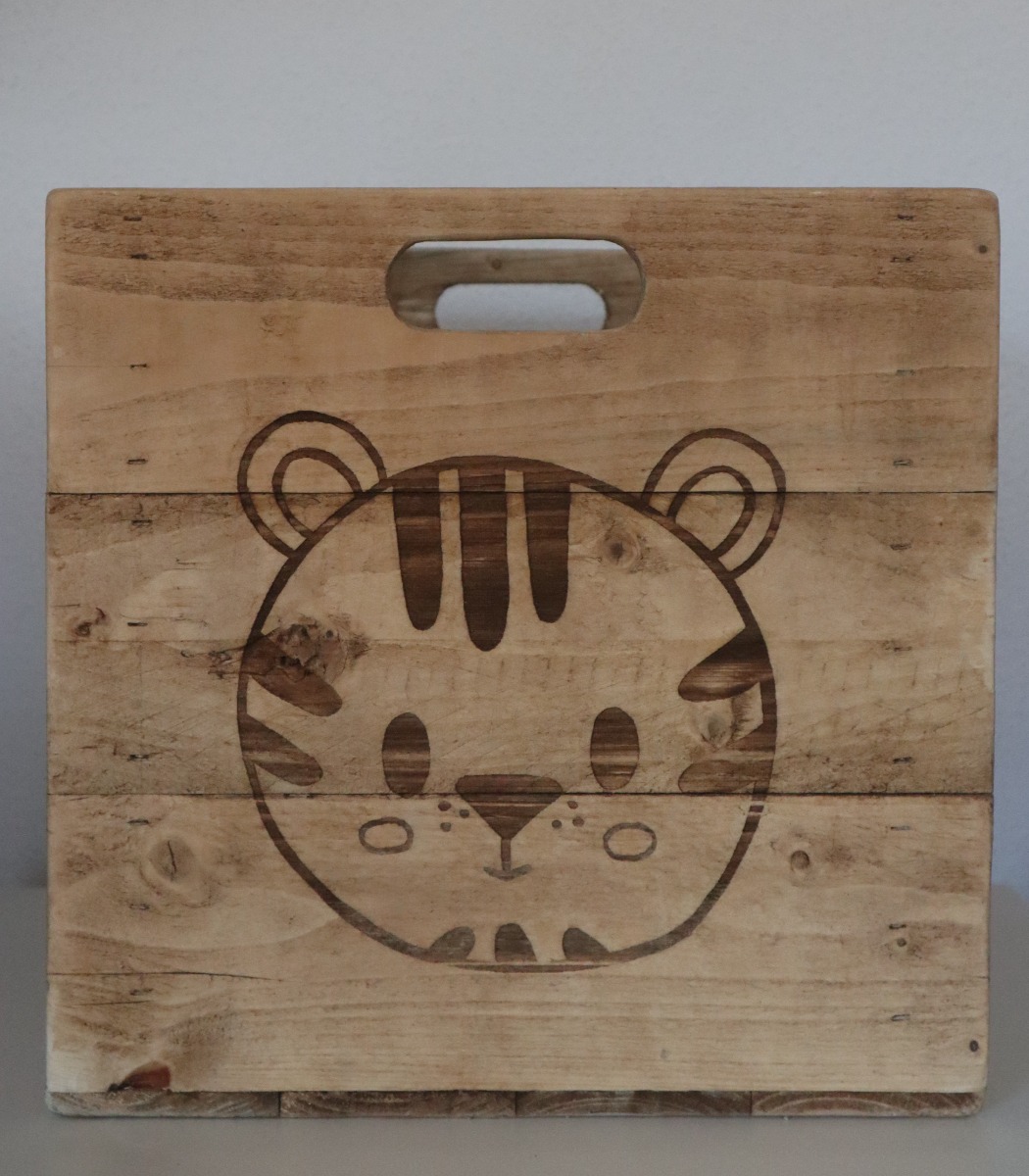Motivkiste "Tiger", im Vintage-Look