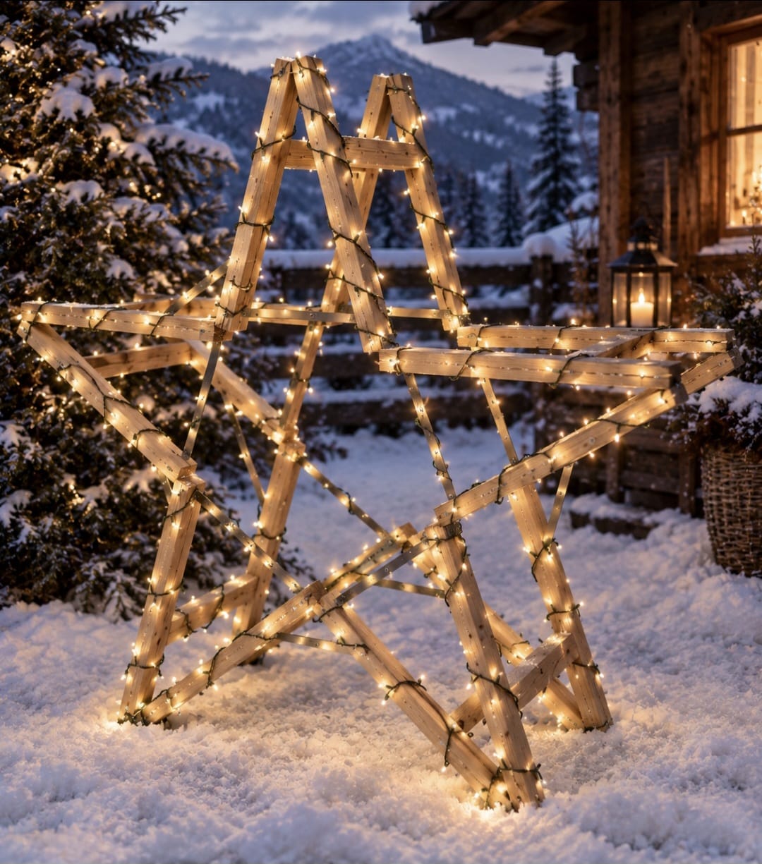 Weihnachtsstern doppelt, klappbar