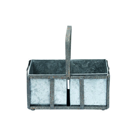 Broste Copenhagen - Zink/Metall- 2- Fach Blumenübertopf ''Ally'' - mittel