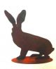 Edelrost Kaninchen auf Platte (H 25 cm / B 22 cm)