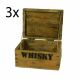 3er Set Holzkiste (21x27x14,5cm), Vintagekiste, Whisky Kiste, Kiste Holz (B-Ware)