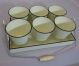 Esschert - 6er Topfset auf Tray - weiß-beige